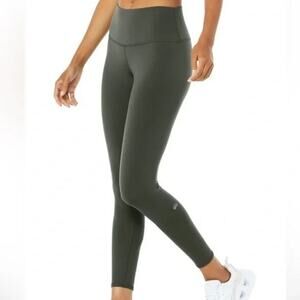 Alo Yoga High Rise Airbrush Leggings Pants Green XS